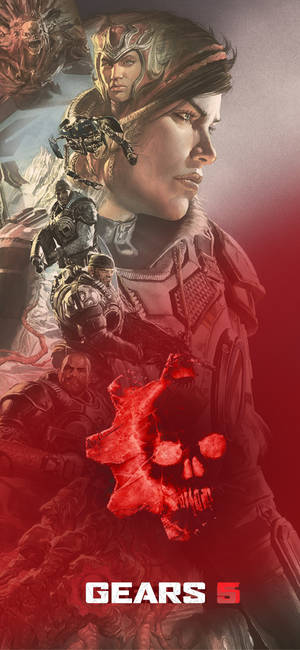 Kait Diaz And Skull Gears 5 Iphone Wallpaper