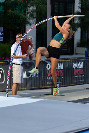 Kaitlyn Meritt American Pole Vault Athlete Wallpaper