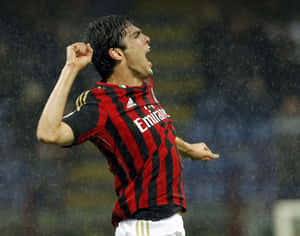 Kaka Celebrationin Rain Wallpaper