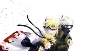 Kakashi And Minato - Legendary Shinobi Duo Wallpaper