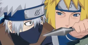 Kakashi And Minato: Sharingan Meets Yellow Flash Wallpaper