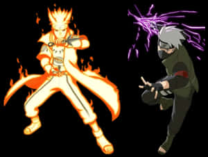 Kakashi Hatake And Minato Namikaze - Legendary Shinobi Of The Hidden Leaf Village Wallpaper