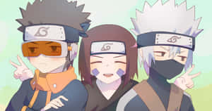 Kakashi Hatake And Rin Nohara - A Bond Beyond Teammates Wallpaper