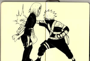 Kakashi Hatake And Rin Nohara Sharing A Touching Moment Underneath A Tree Wallpaper