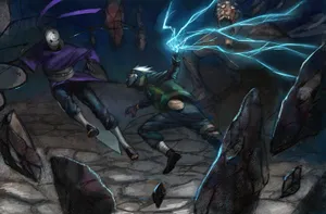 Kakashi Hatake And Tobi Intense Face-off Wallpaper