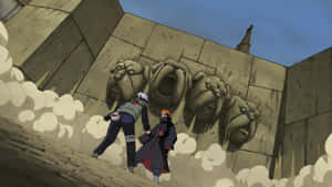 Kakashi Hatake Battles Pain In An Intense Showdown Wallpaper