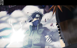 Kakashi Hatake Confronts Pain In An Epic Battle Scene Wallpaper