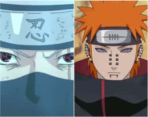 Kakashi Hatake Faces Off Against Pain In An Intense Battle Wallpaper