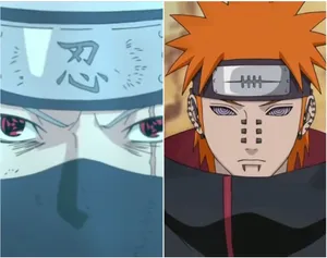 Kakashi Hatake Faces Off Against Pain In An Intense Battle Wallpaper