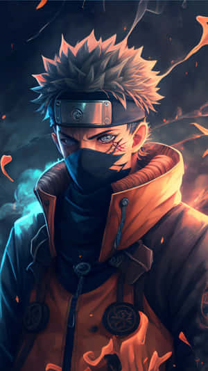 Kakashi Hatake Fire Backdrop Art Wallpaper