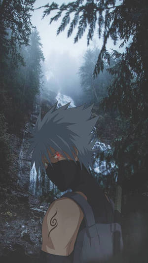 Kakashi Pfp Waterfall Art Wallpaper