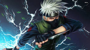 Kakashi's Powerful Jutsu Wallpaper