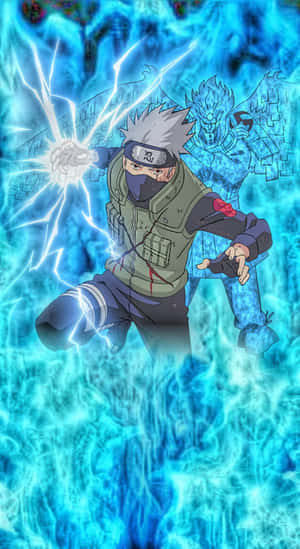 “kakashi Unleashing His Susanoo Form” Wallpaper