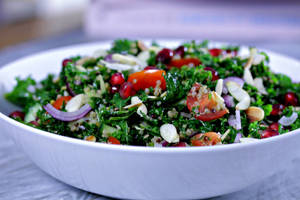 Kale Vegetable Salad Bowl Wallpaper