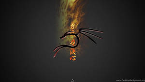 Kali Linux Burning Dragon 3d Wallpaper