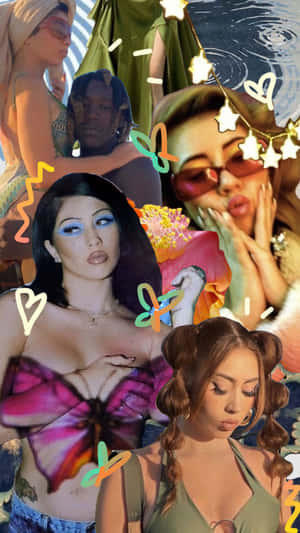 Kali Uchis Collage Artwork Wallpaper