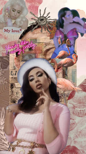 Kali Uchis Collage Artwork Wallpaper