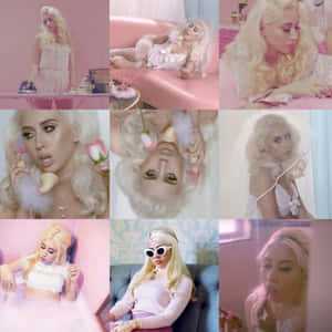 Kali Uchis Pink Aesthetic Collage Wallpaper