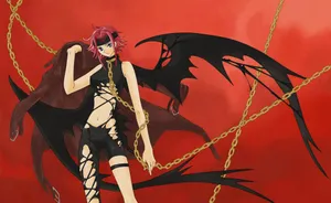 Kallen Stadtfeld In Action From The Code Geass Anime Series Wallpaper