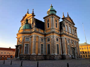 Kalmar Cathedral Sweden Sunset Wallpaper