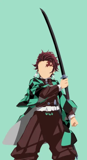 Kamado Tanjiro Minimal Anime Wallpaper