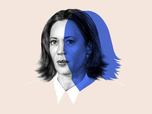 Kamala Harris Sketch Art Wallpaper