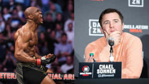 Kamaru Usman And Chael Sonnen Wallpaper