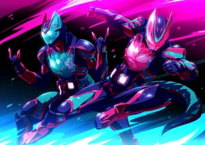 Kamen Rider Dynamic Duo Artwork Wallpaper