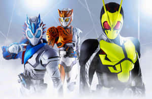 Kamen_ Rider_ Trio_ Pose Wallpaper