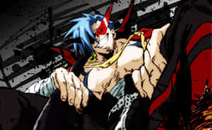 Kamina Posing With Confidence In Gurren Lagann Wallpaper