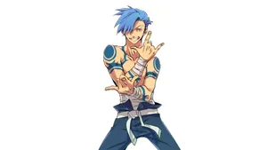 Kamina, The Fearless Leader Of Team Gurren, Strikes A Pose In This High-quality Gurren Lagann Wallpaper. Wallpaper