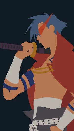 Kamina, The Fiery Leader - Gurren Lagann Wallpaper Wallpaper