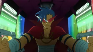Kamina, The Inspirational Leader From Gurren Lagann Wallpaper