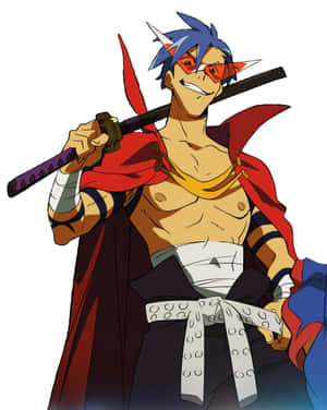 Kamina - The Spirited Leader From Gurren Lagann Wallpaper