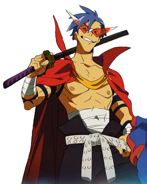 Kamina - The Spirited Leader From Gurren Lagann Wallpaper