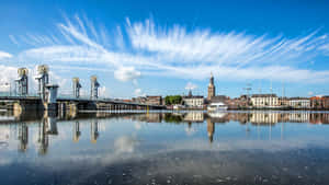 Kampen Cityscape Reflections Wallpaper