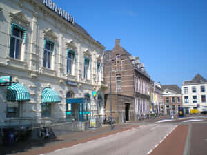 Kampen Cityscapewith A B N A M R O Bank Building Wallpaper