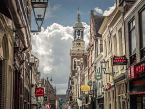 Kampen Historic Cityscapewith Tower Wallpaper