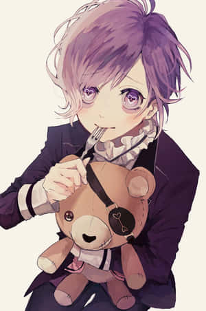 Kanato Sakamaki With Teddy Bear Wallpaper