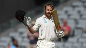 Kane Williamson Helmet And Bat Wallpaper