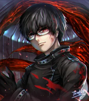 Kaneki Ken In A Stylish Black Jacket Wallpaper