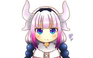 Kanna Kamui Is An Adorable Shrine Maiden From The Popular Anime Series Miss Kobayashi's Dragon Maid. Wallpaper