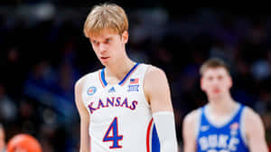 Kansas Basketball Player Number4 Wallpaper