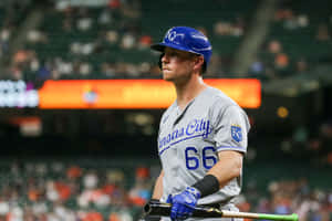 Kansas City Baseball Player Number66 Wallpaper