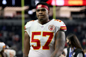 Kansas City Chiefs Orlando Brown Jr. Nfl Player Wallpaper