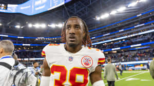 Kansas City Chiefs Player On Field Wallpaper