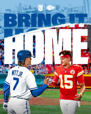 Kansas City Sports Unity Bobby Witt Jrand Patrick Mahomes Wallpaper