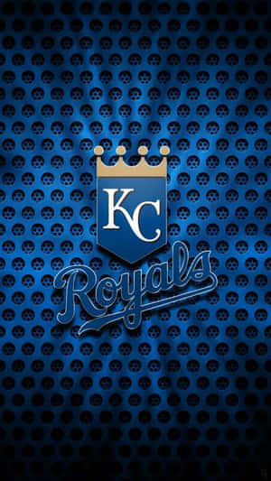 Kansas Royals Logo On A Blue Background Wallpaper