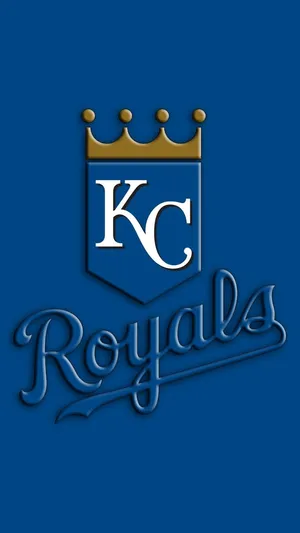 Kansas Royals Logo On A Blue Background Wallpaper