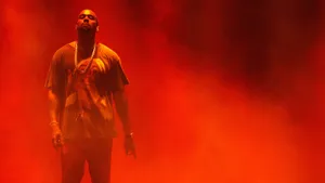 Kanye West Performing At Saint Pablo Tour Wallpaper